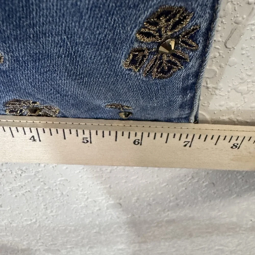 Chicos SO SLIMMING Jeans Woman 18P/3.5P GIRLFRIEND ANKLE EMBELLISHED Crystals